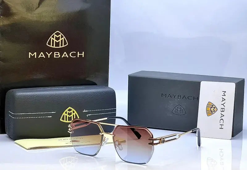 Maybach 2493 Cut Shape Golden Double Color Sunglasses