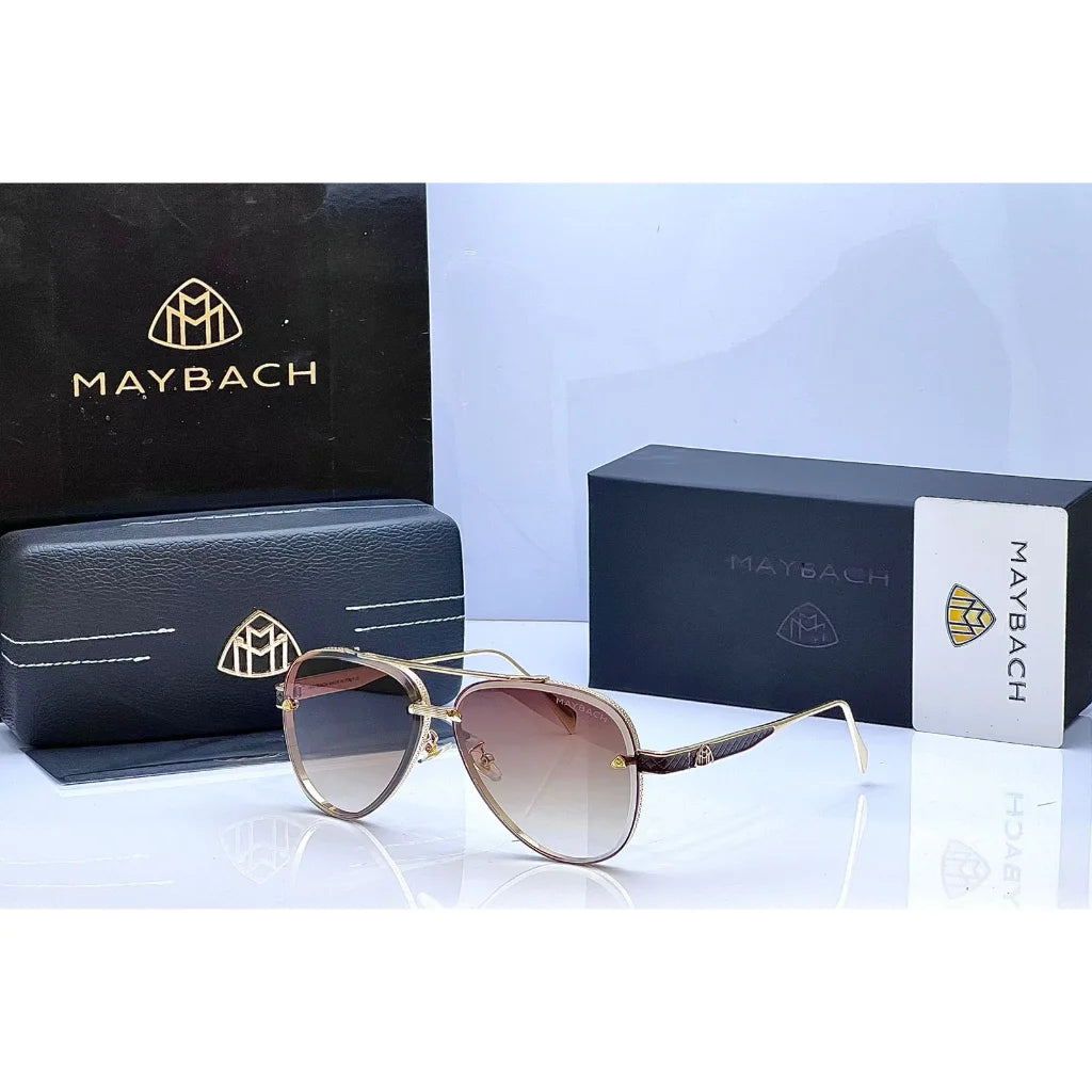 Maybach M24 Golden Brown Aviator Sunglasses