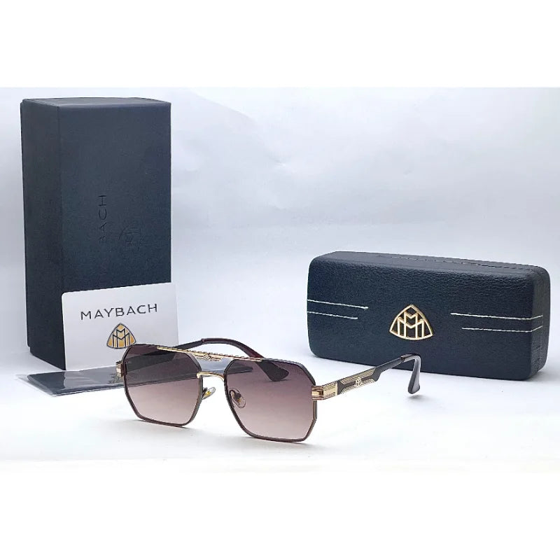 Maybach Square Golden Brown Sunglasses