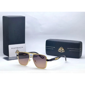 Maybach Square Golden Light Shade Sunglasses