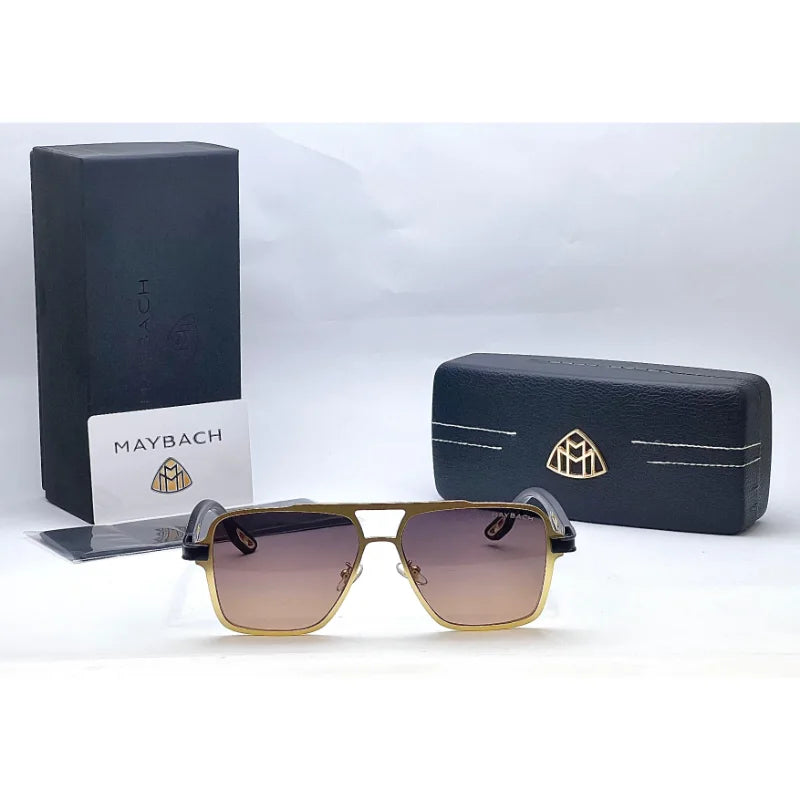 Maybach Square Golden Light Shade Sunglasses