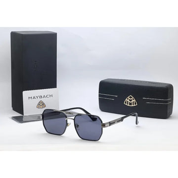 Maybach 2432 Black Small Rectangular Sunglasses