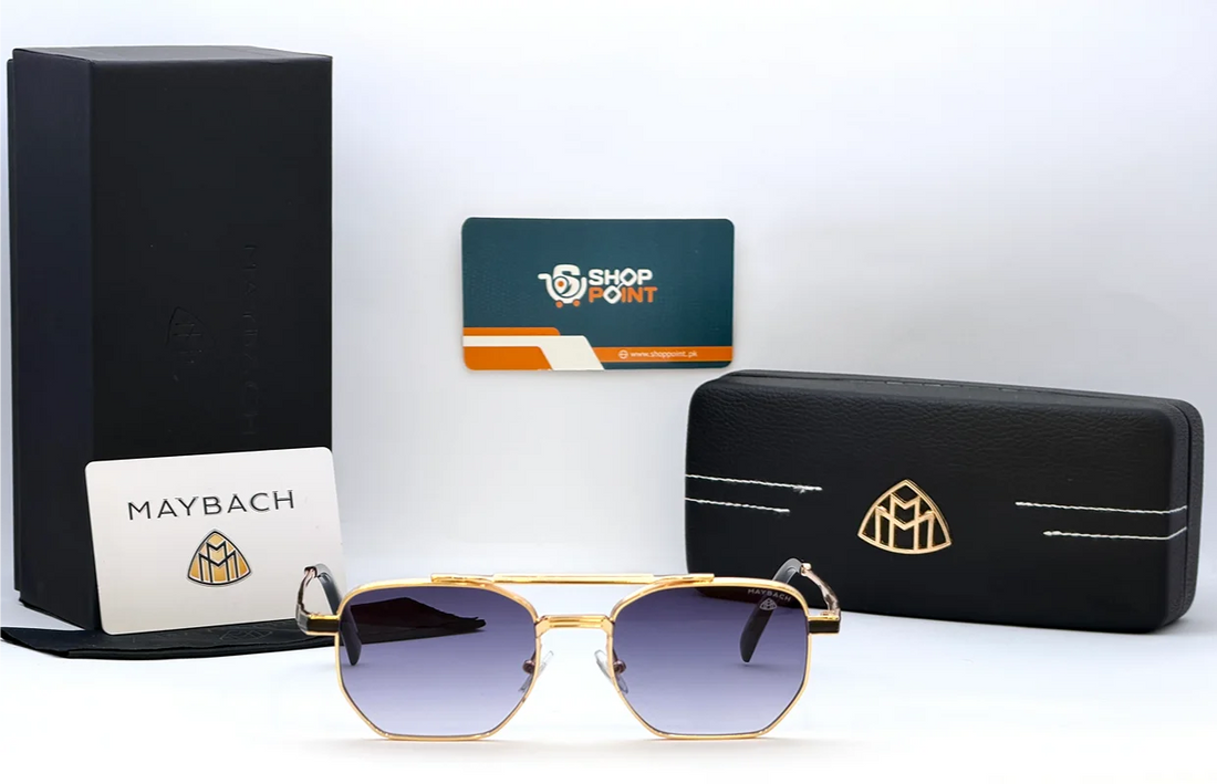 Maybach C-710 Gold Frame Purple Gradient Sunglasses