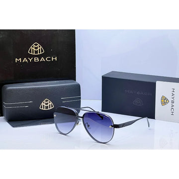 Maybach M24 Silver Black Aviator Sunglasses