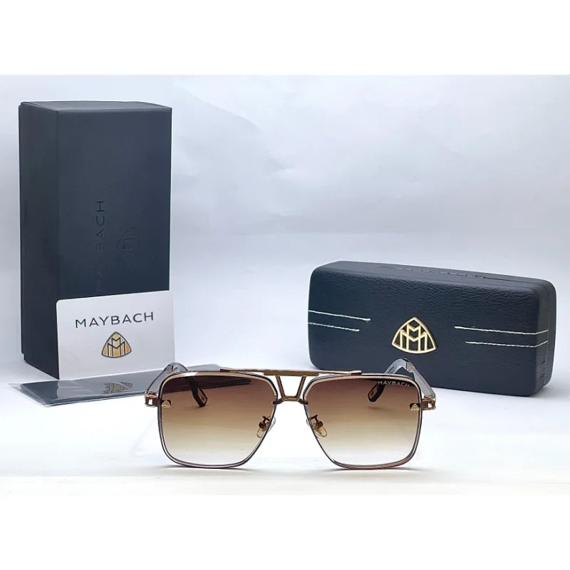 Maybach TJ72290 Square Golden Brown Sunglasses