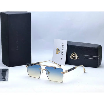 Maybach TJ72290 Square Golden Double Shade Sunglasses