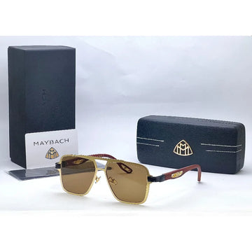 Maybach TJ72306 Square Golden Brown Sunglasses