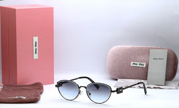 Miu Miu 23597 Black Grey Sunglasses