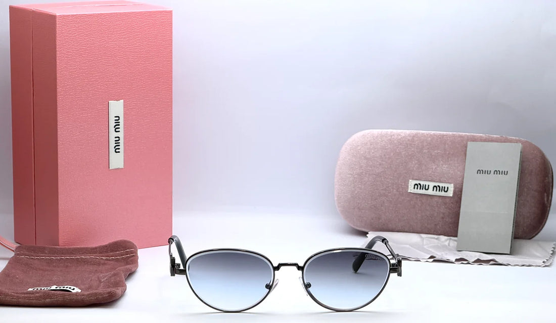Miu Miu 23597 Black Grey Sunglasses