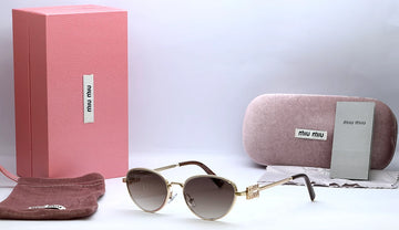 Miu Miu 23597 Gold Brown Gradient Sunglasses