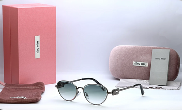 Miu Miu 23597 Gunmetal Grey Gradient Sunglasses