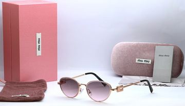 Miu Miu 23597 Rose Gold Brown Gradient Sunglasses