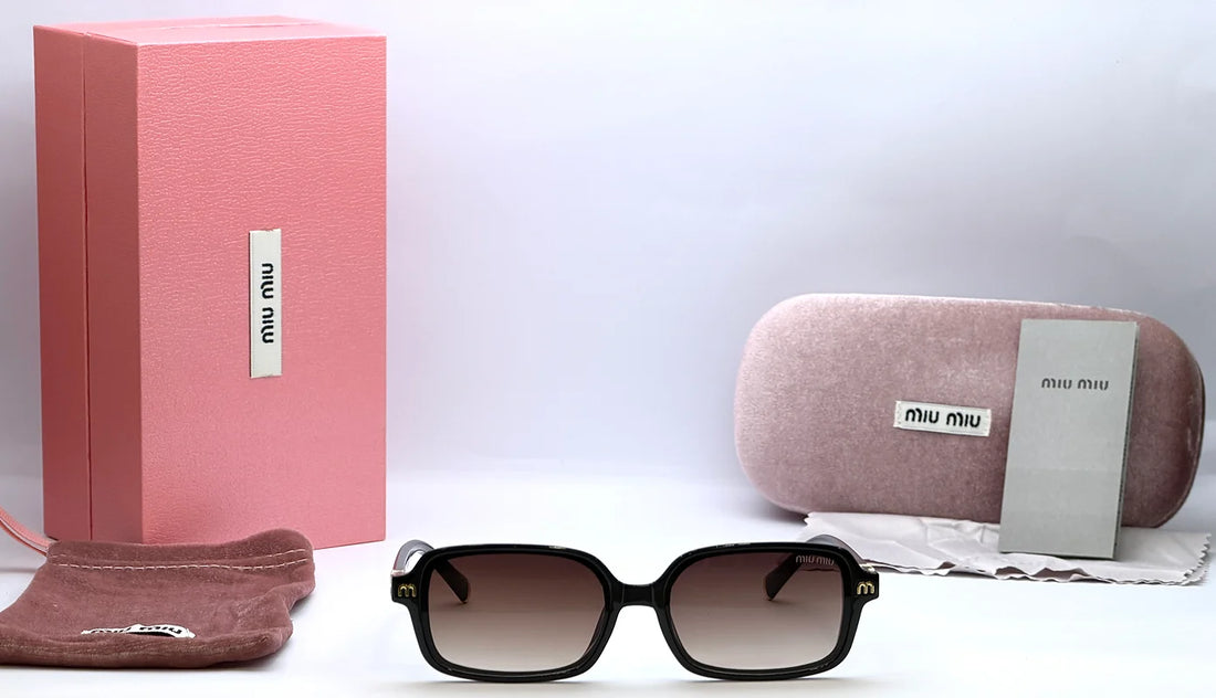 Miu Miu 34111 Brown Gradient Square Sunglasses