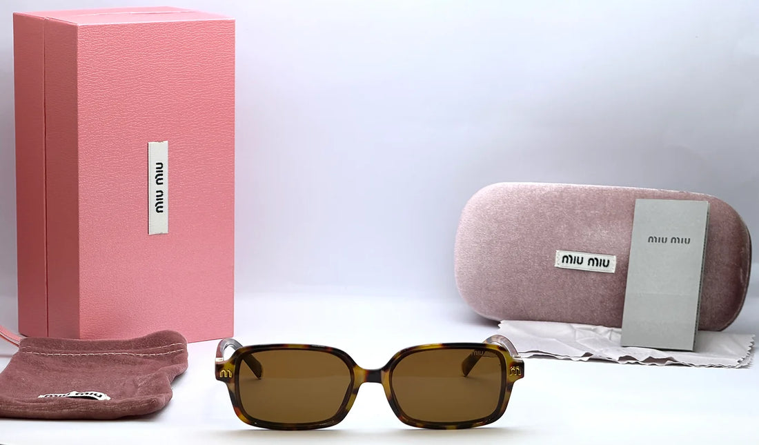 Miu Miu 34111 Tortoise Brown Square Sunglasses