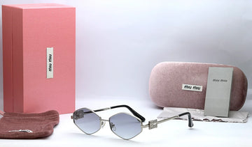 Miu Miu 478 Silver Hexagon Sunglasses