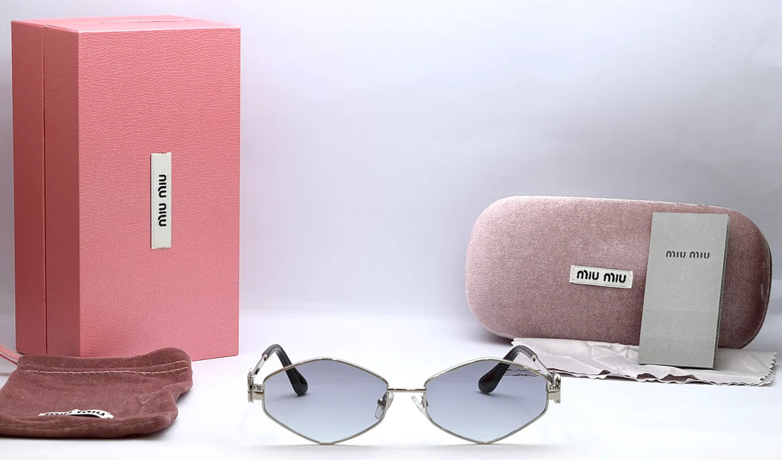 Miu Miu 478 Silver Hexagon Sunglasses