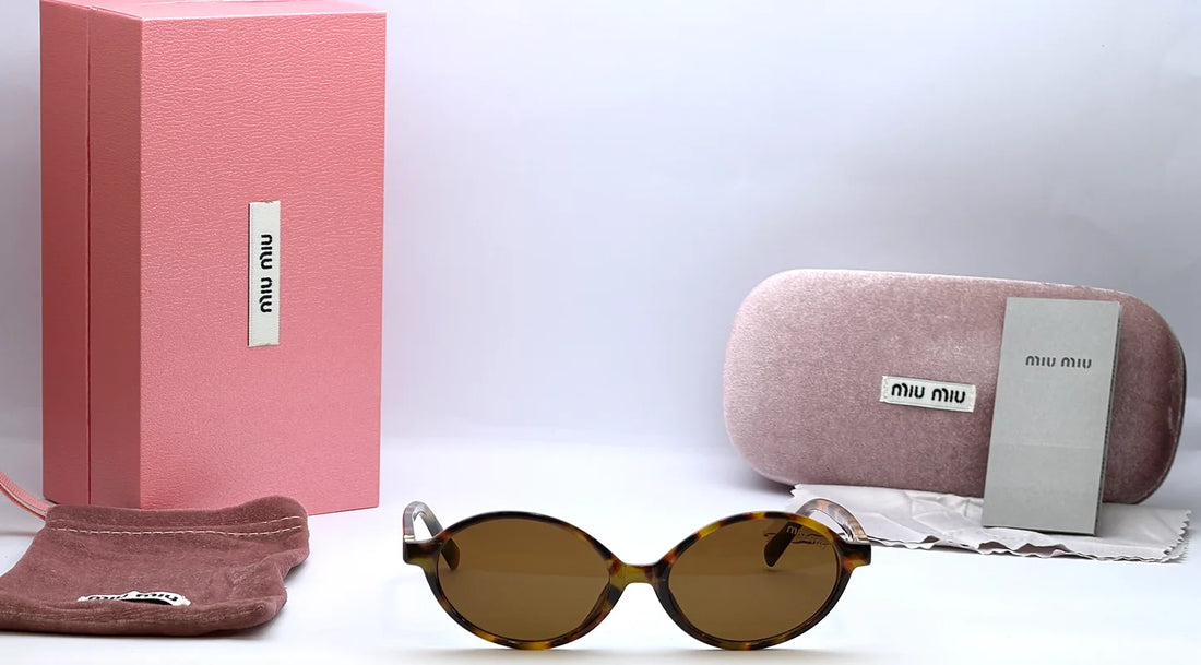 Miu Miu 5519 Tortoise Brown Round Sunglasses
