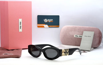 Miu Miu Black Gold Sunglasses