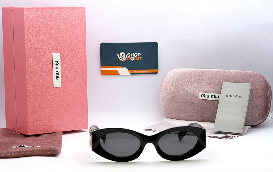 Miu Miu Black Gold Sunglasses