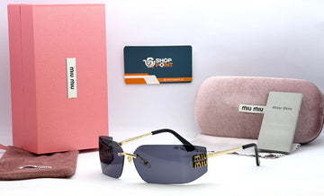 Miu Miu Black Rimless Sunglasses