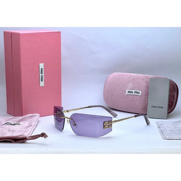 Miu Miu Rimless Sunglasses (Purple)