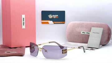 Miu Miu Rimless Sunglasses (Purple)