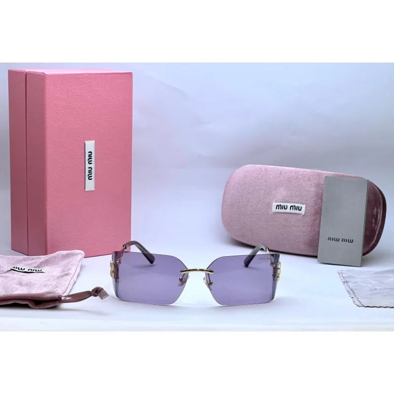 Miu Miu Rimless Sunglasses (Purple)