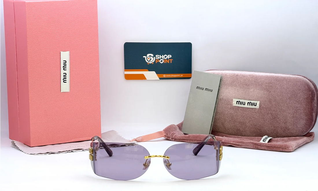Miu Miu SMU54Y Purple Shield Sunglasses