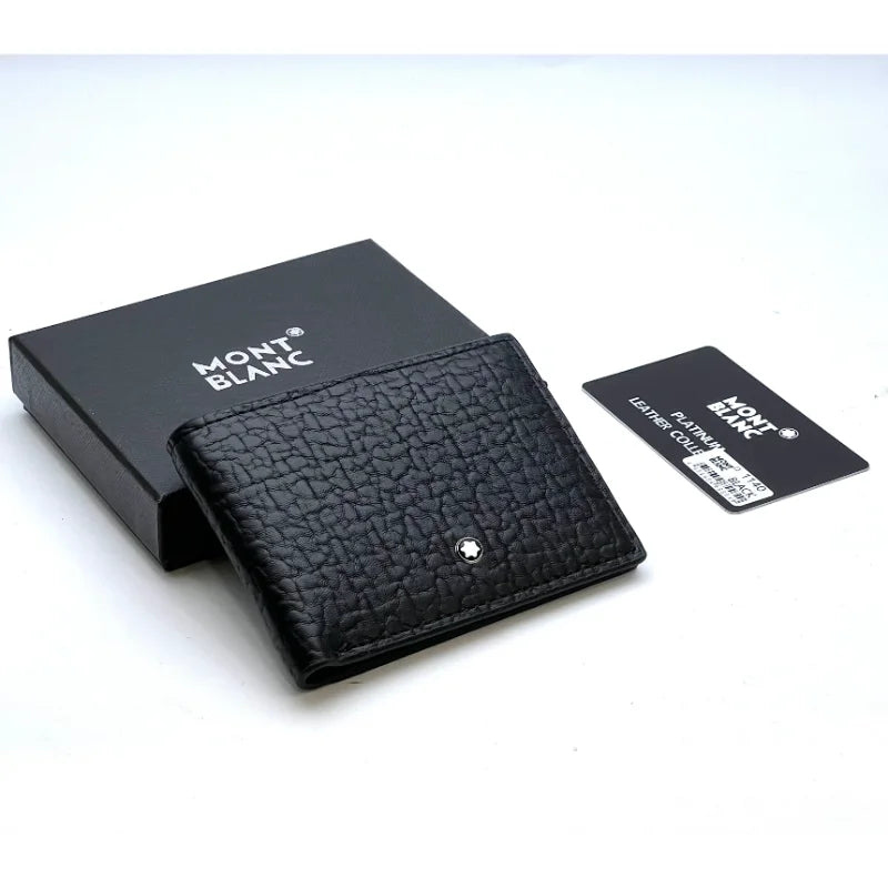 Mont Blanc Black Engraved Texture Wallet