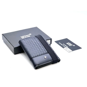 Mont Blanc Black Engraved Texture Wallet