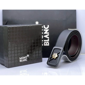 Mont Blanc Golden Simple Buckle Belt