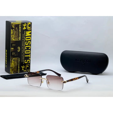 Moscot Brown Rimless Sunglasses
