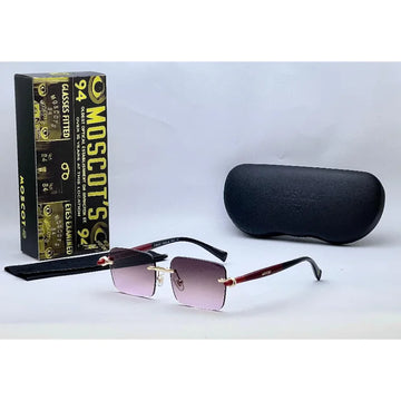 Moscot Pink Rimless Sunglasses