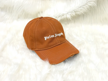 Palm Angels Viper Brown Distressed Logo Baseball Cap