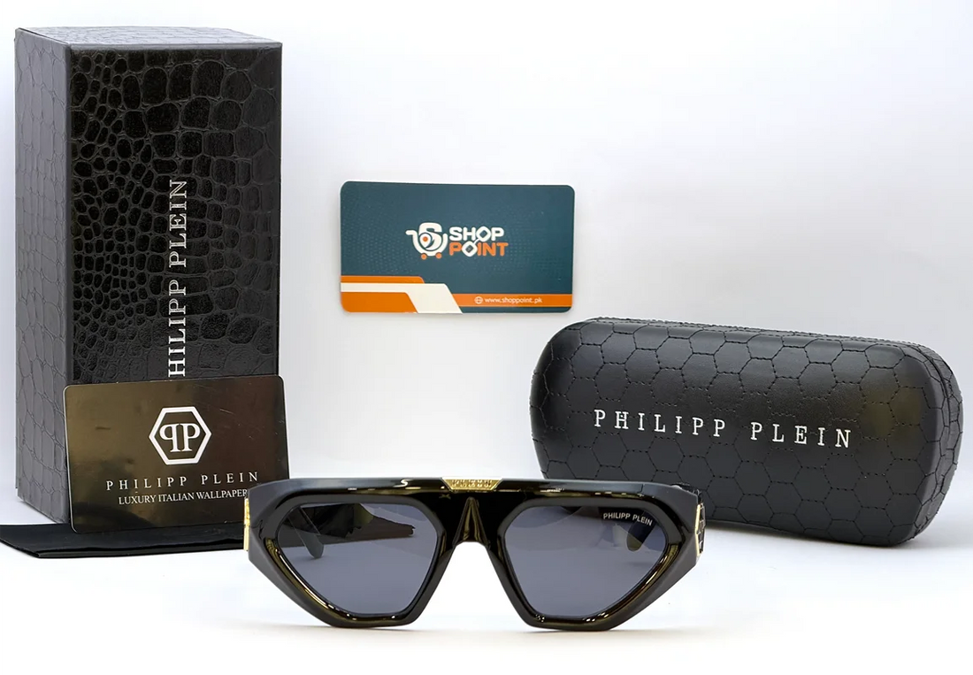 Philip Plein PP-908 Black Shield Sunglasses