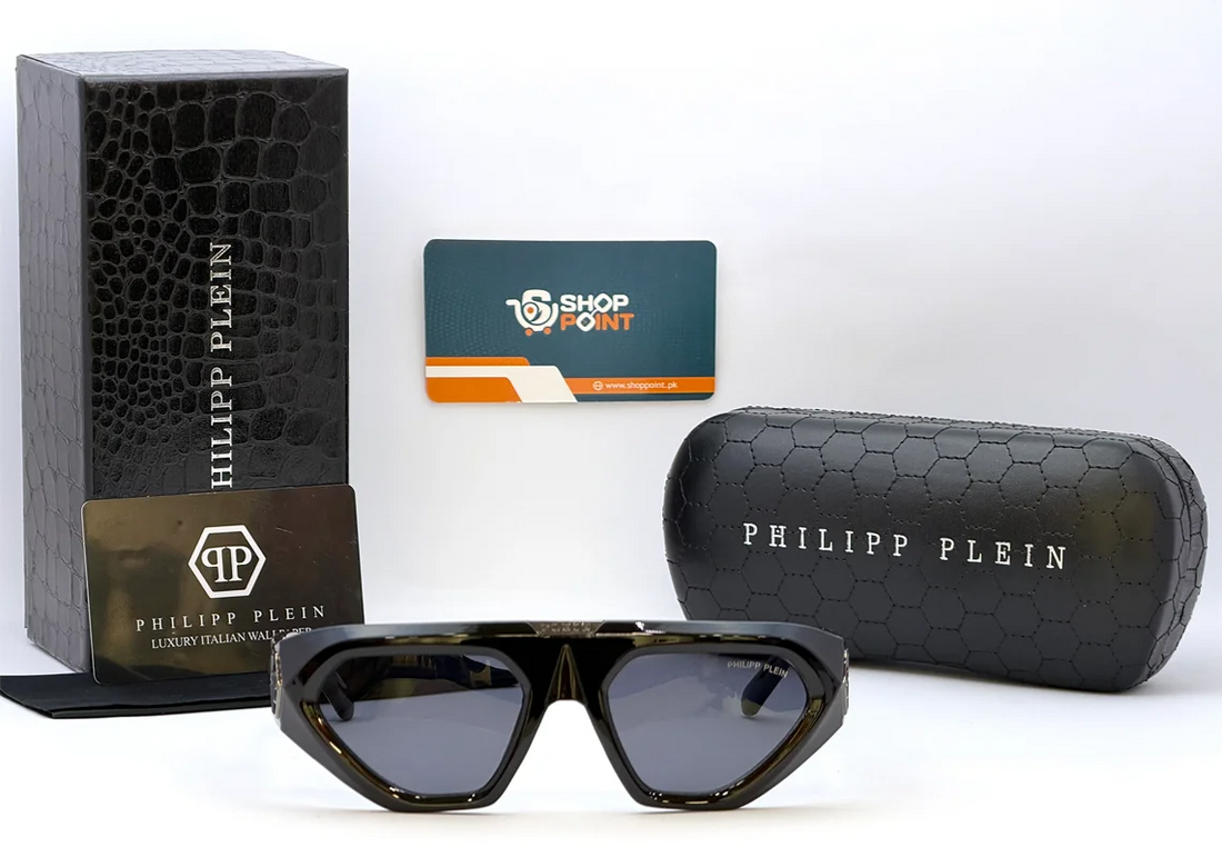 Philip Plein SPP201V Black Square Sunglasses