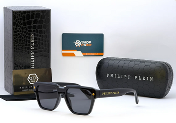 Philip Plein SPP201V Black Square Sunglasses