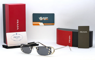 Prada DY161 Studded Rectangle Sunglasses