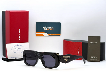 Prada 23619 C1 Black Square Sunglasses