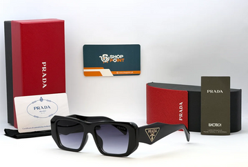 Prada 23620 C3 Black Grey Gradient Square Sunglasses