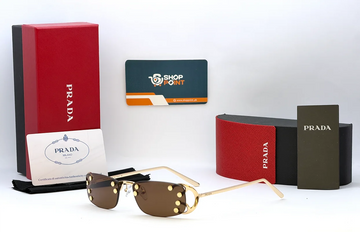 Prada DY161 Brown Lens Studded Sunglasses