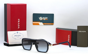 Prada J8151 Black Grey Gradient Square Sunglasses