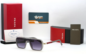 Prada J8151 Grey Purple Gradient Square Sunglasses