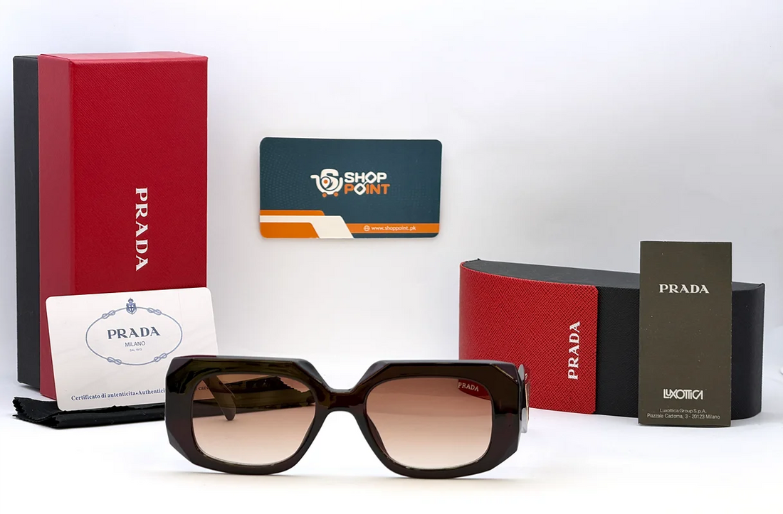 Prada Symbole Tortoise Rectangular Sunglasses