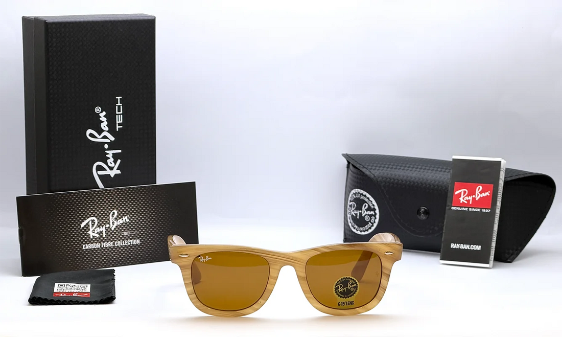 Ray-Ban 2140 Brown Wood Grain Sunglasses