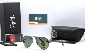 Ray-Ban RB3025 58mm Black Green Lens Aviator Sunglasses