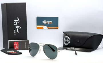 Ray-Ban RB3025 58mm Silver Black Lens Aviator Sunglasses