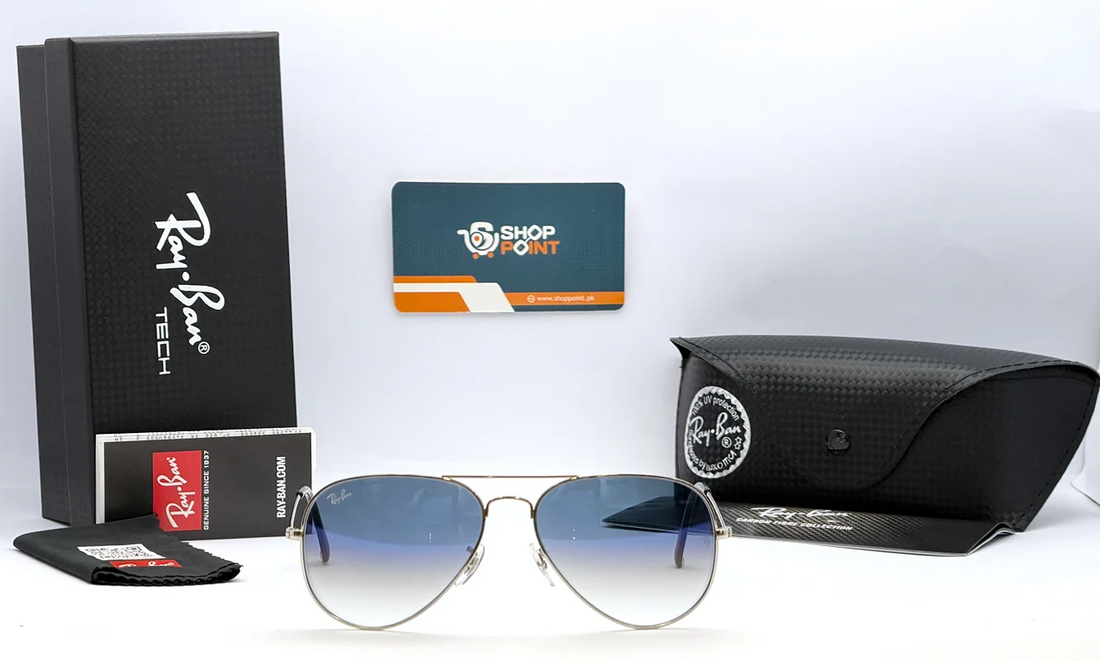 Ray-Ban RB3025 58mm Silver Blue Gradient Aviator Sunglasses