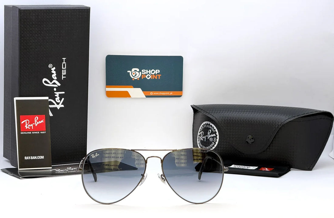 Ray-Ban RB3026 62 Grey Blue Gradient Aviator Sunglasses