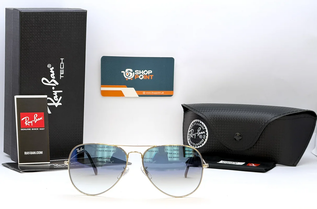 Ray-Ban RB3026 62 Silver Blue Gradient Aviator Sunglasses